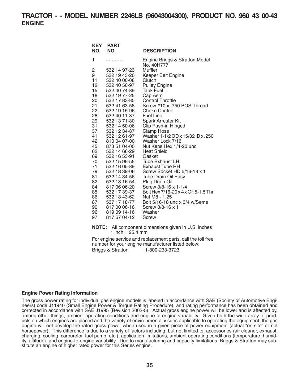 Husqvarna 2246LS User Manual | Page 35 / 44