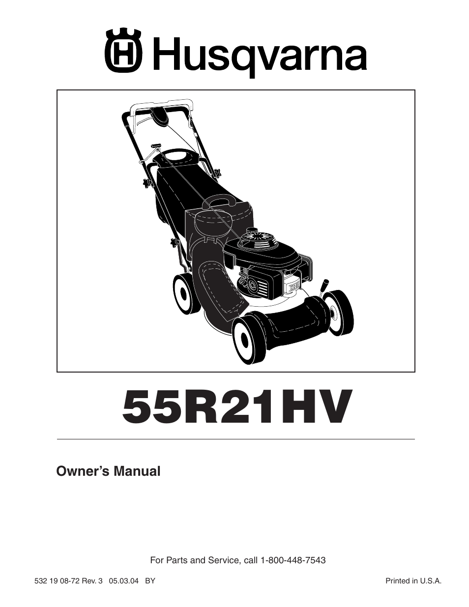 Husqvarna 55R21HV User Manual | 24 pages