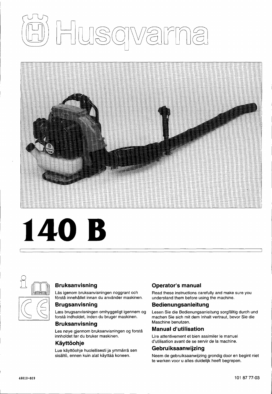 Husqvarna 140 B User Manual | 46 pages