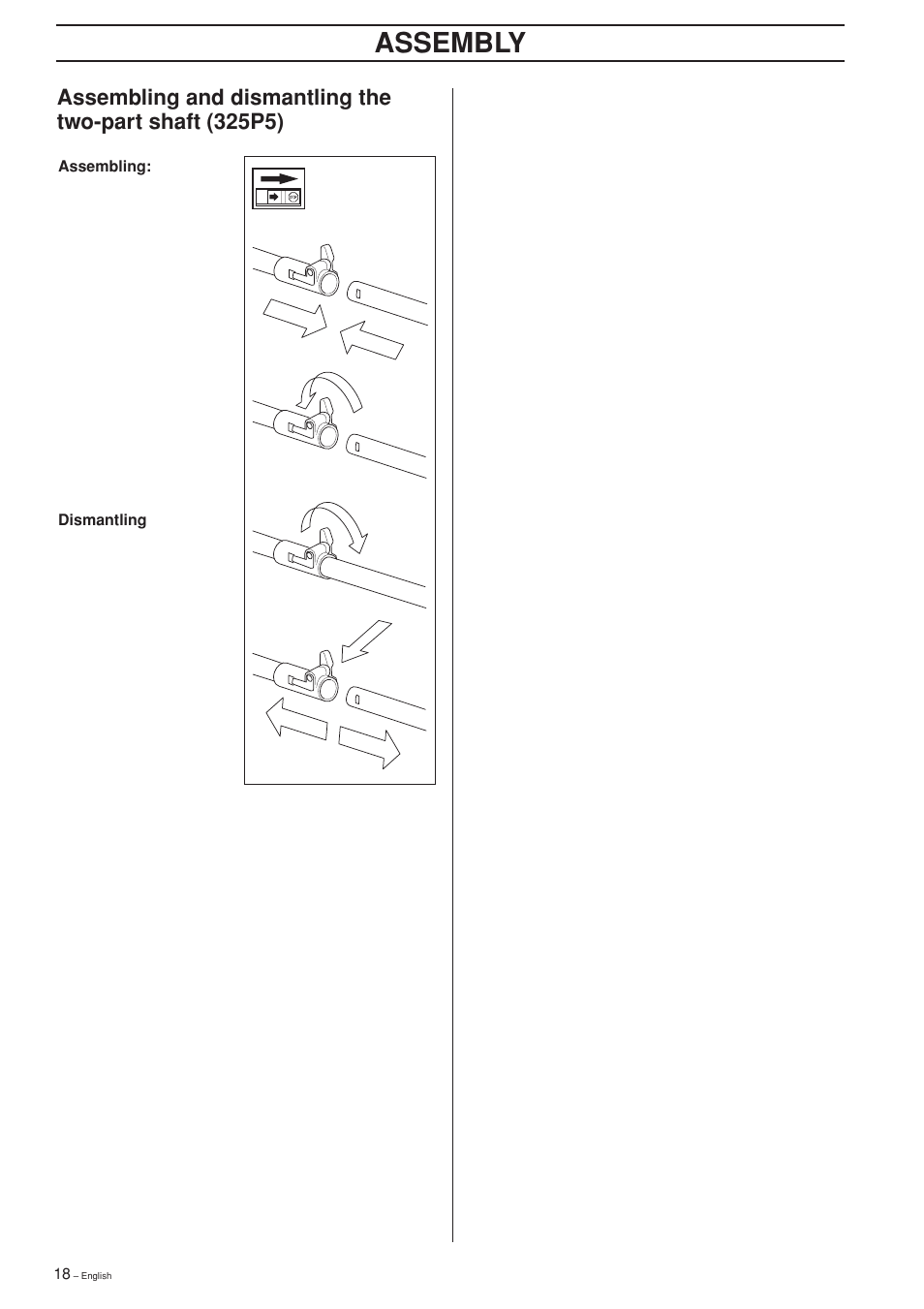 Assembly | Husqvarna 325P4 User Manual | Page 18 / 28