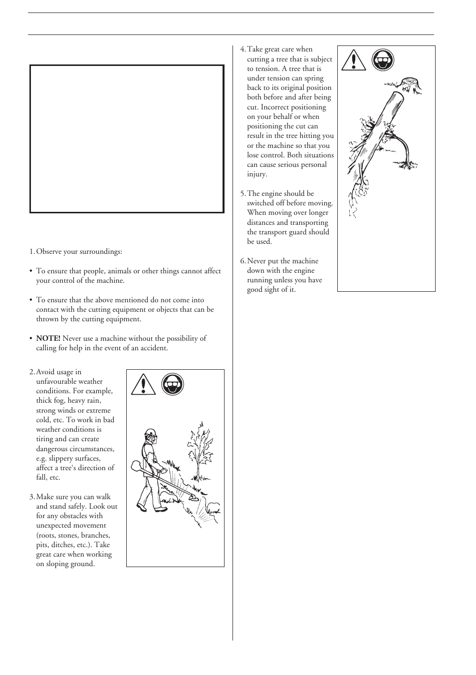 Safety instructions, General working instructions | Husqvarna 225R User Manual | Page 12 / 36