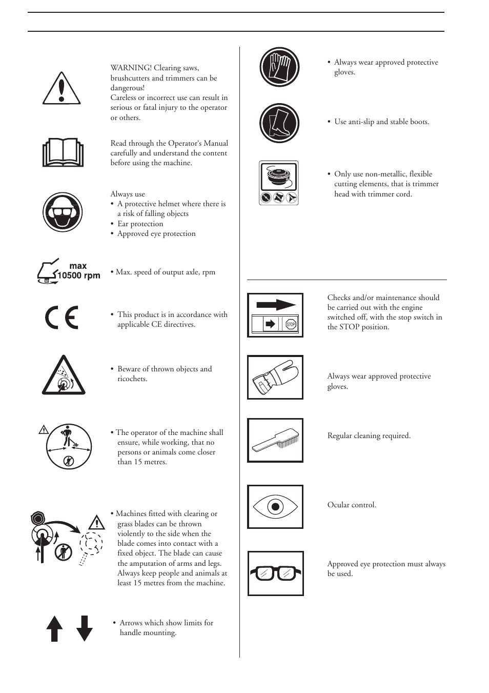 Symbol explanation, Symbols | Husqvarna 225R User Manual | Page 2 / 36