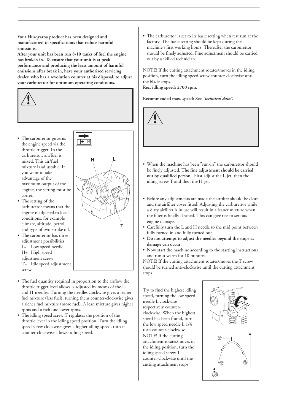 Maintenance | Husqvarna 225R User Manual | Page 24 / 36