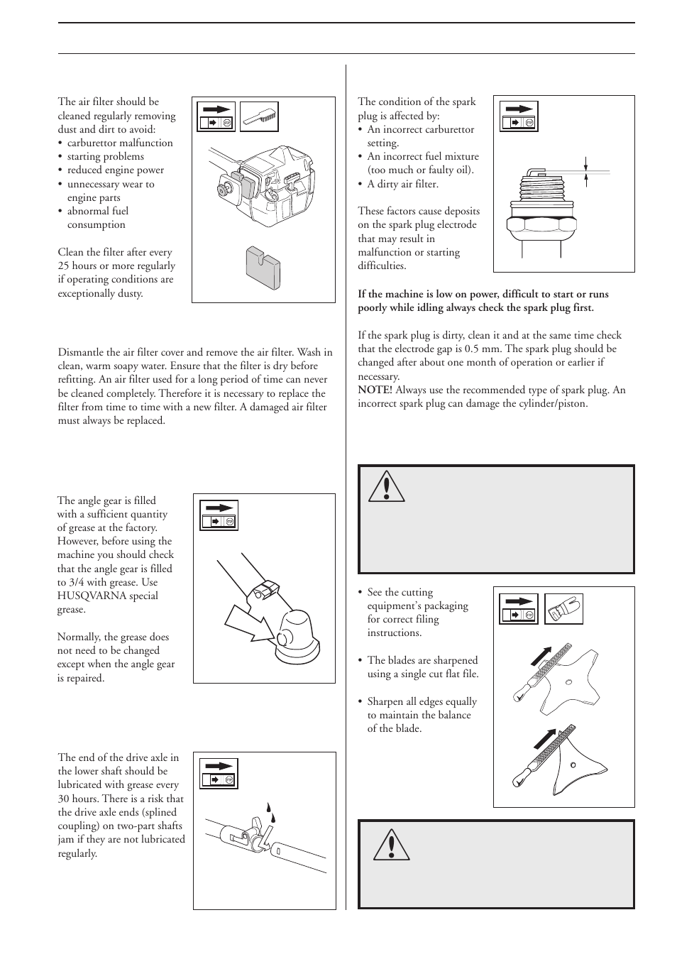 Maintenance | Husqvarna 225R User Manual | Page 27 / 36