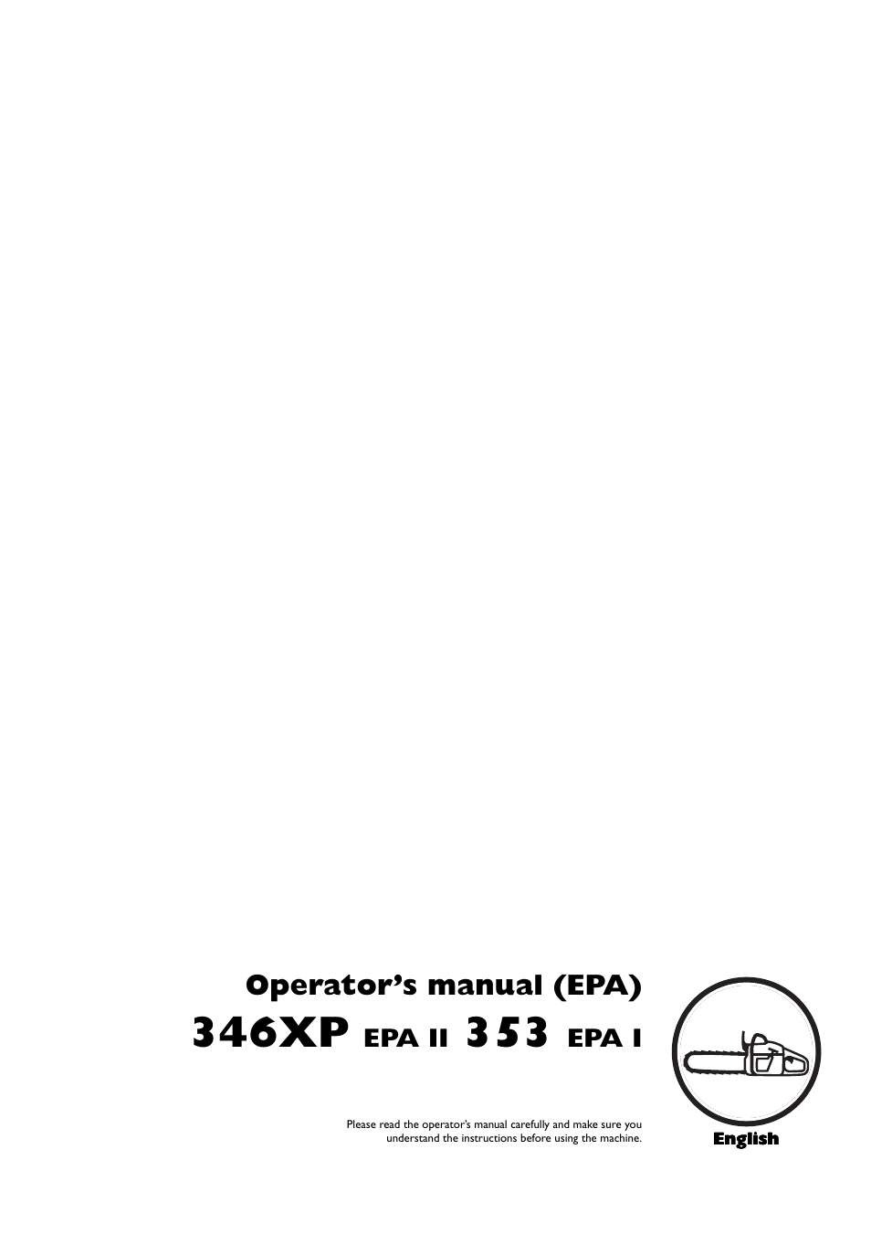 Husqvarna 353 EPA I User Manual | 40 pages