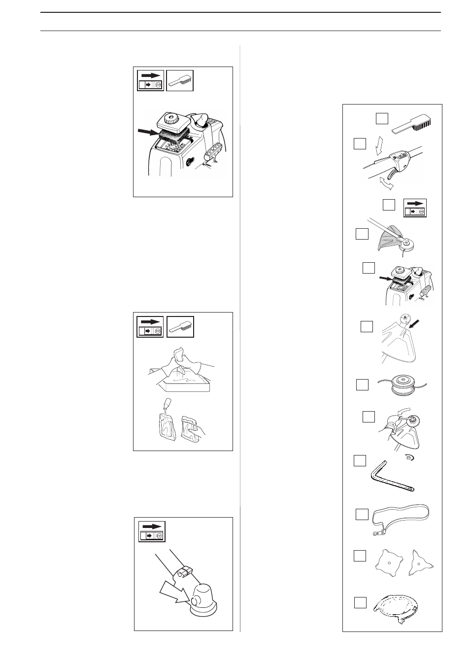 Maintenance schedule, Maintenance, Air filter | Angle gear | Husqvarna 325RJX-Series User Manual | Page 21 / 36