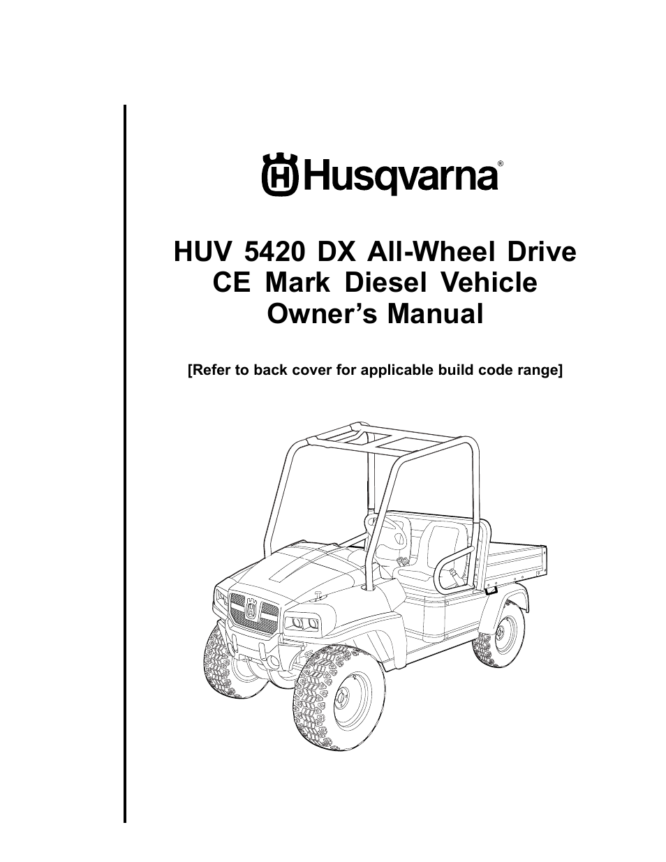 Husqvarna HUV 5420 DX User Manual | 56 pages