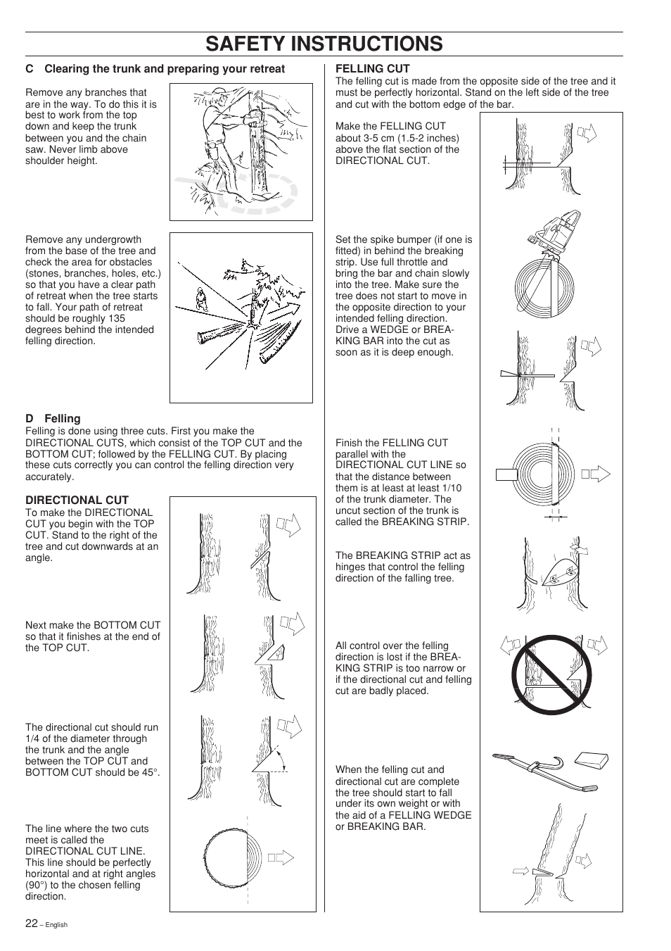 Safety instructions | Husqvarna 281XP User Manual | Page 22 / 36