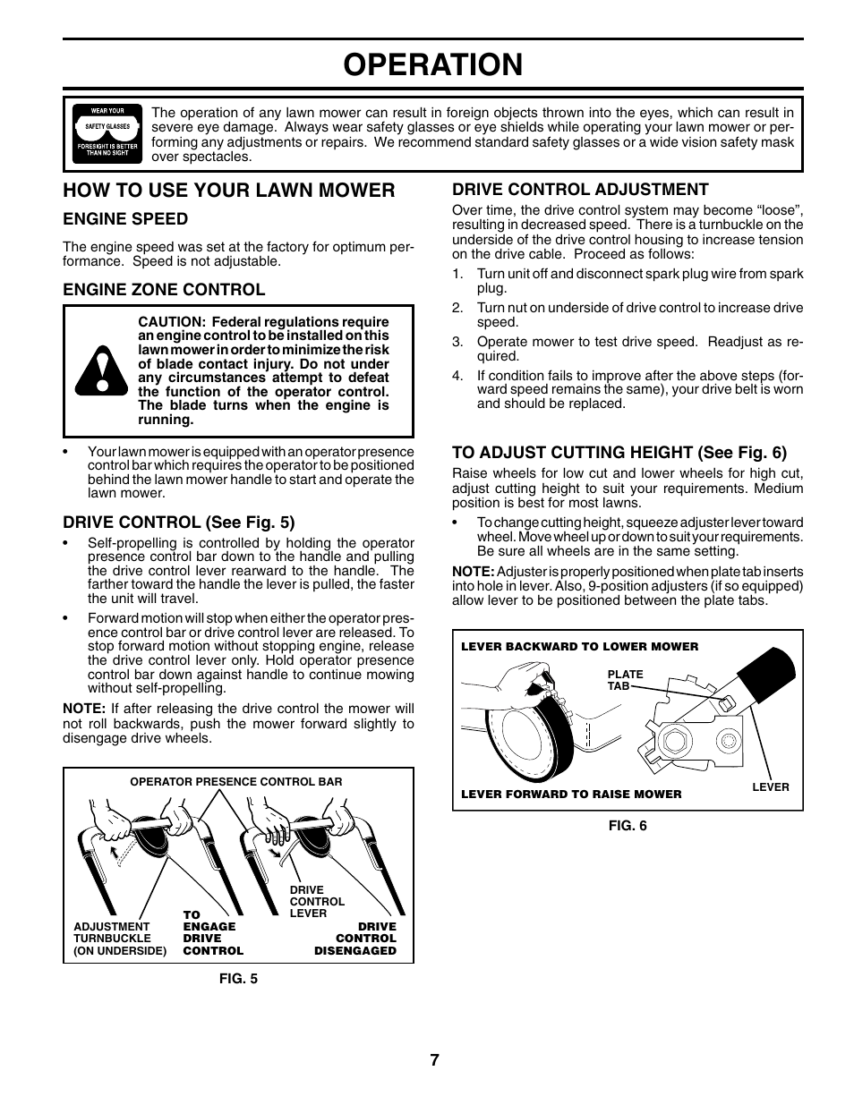 Operation, How to use your lawn mower | Husqvarna 7021RES User Manual | Page 7 / 22