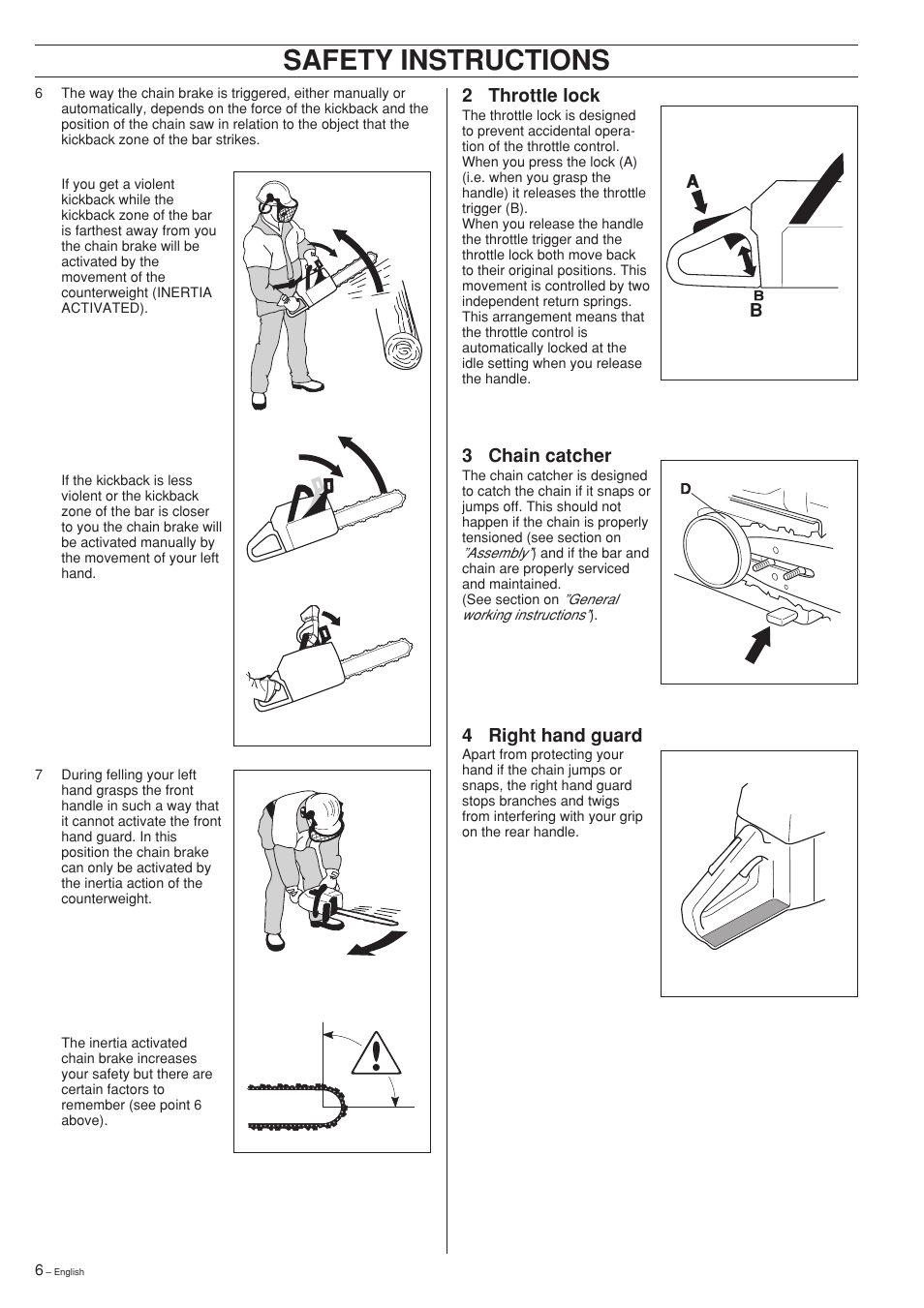 Safety instructions | Husqvarna 61 User Manual | Page 6 / 36