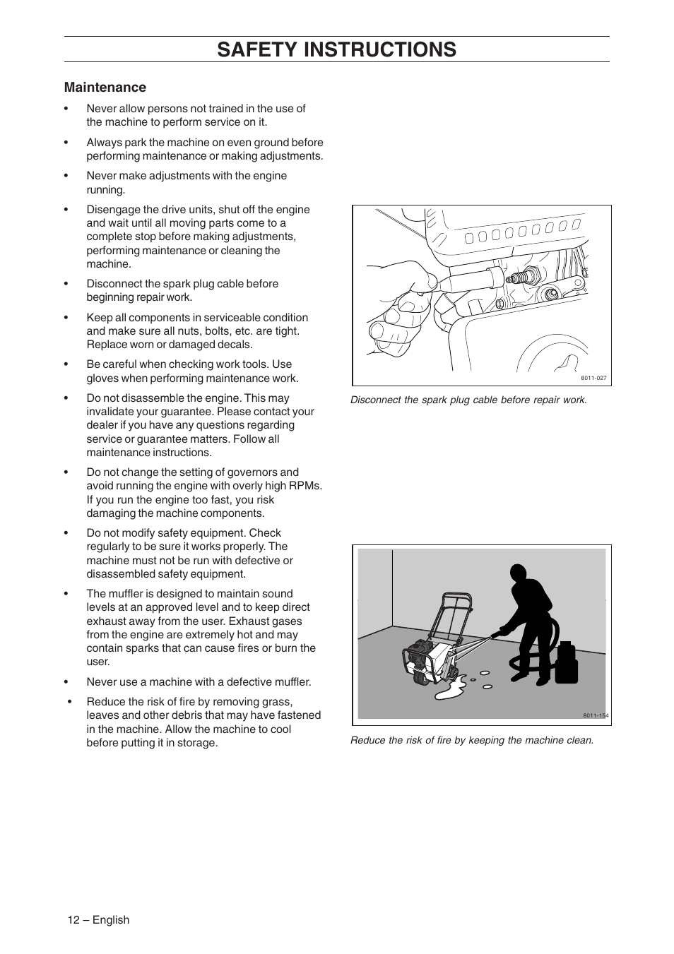 Safety instructions | Husqvarna AR19 User Manual | Page 14 / 56