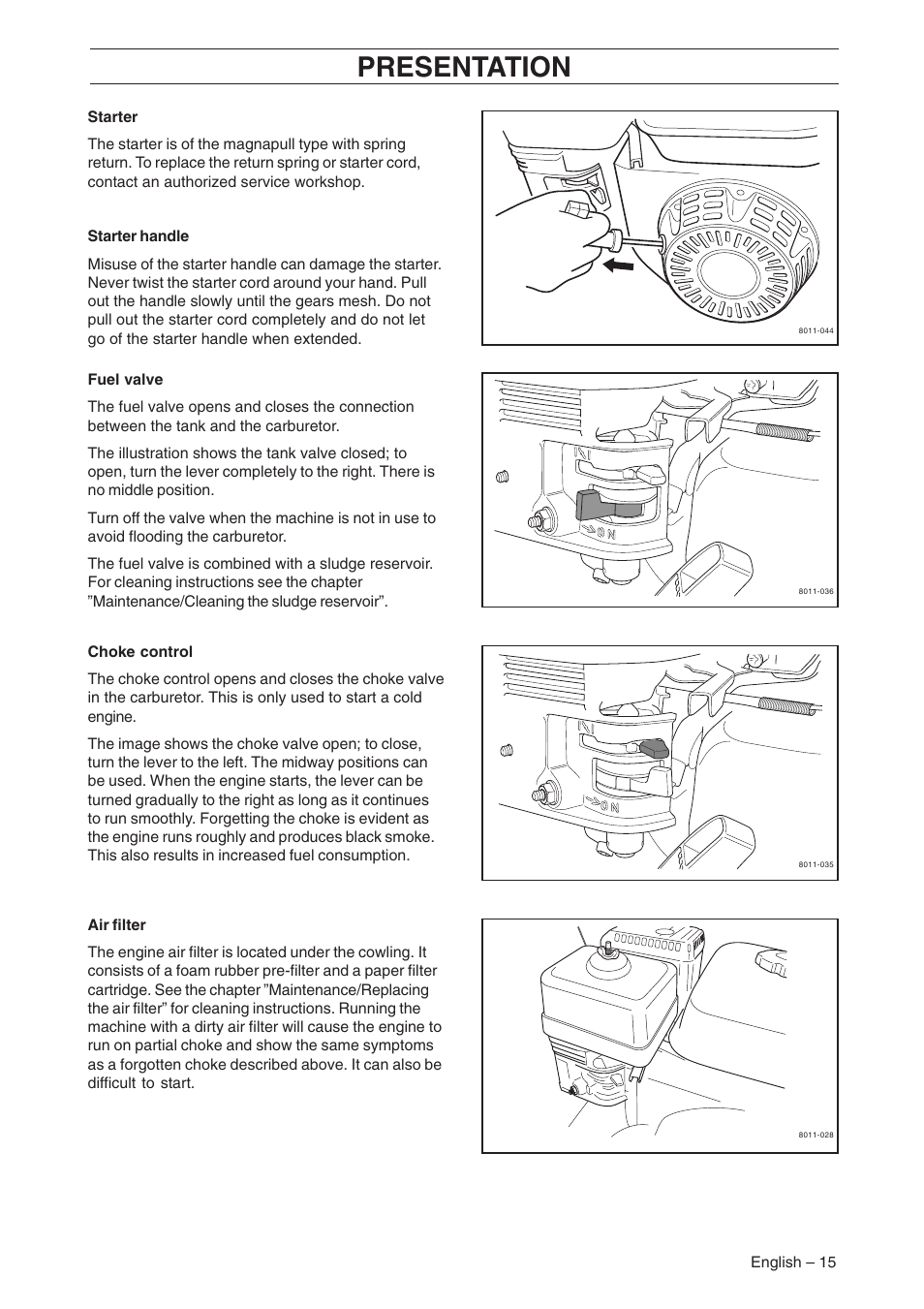 Presentation | Husqvarna AR19 User Manual | Page 17 / 56