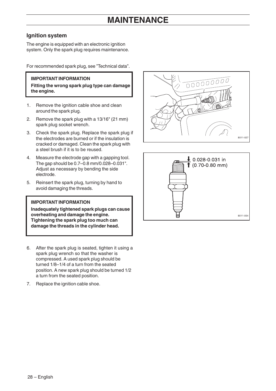 Maintenance | Husqvarna AR19 User Manual | Page 30 / 56