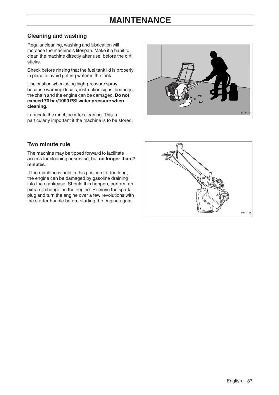 Maintenance | Husqvarna AR19 User Manual | Page 39 / 56