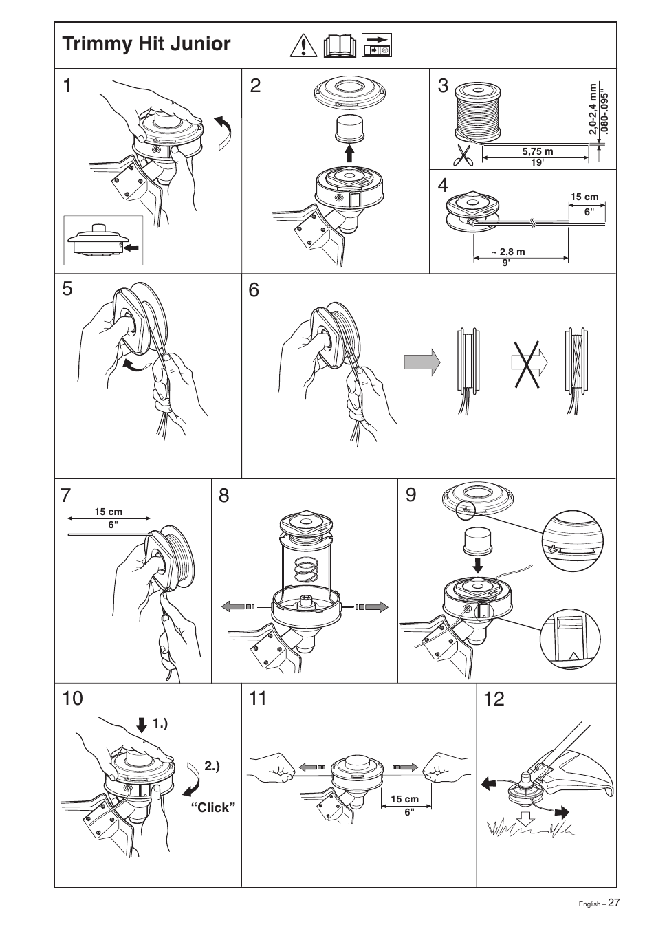 Trimmy hit junior | Husqvarna 326C User Manual | Page 27 / 36