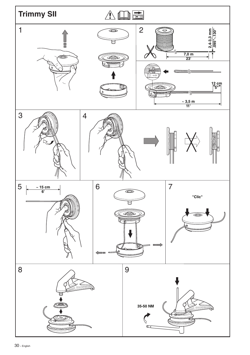 Trimmy sii | Husqvarna 326C User Manual | Page 30 / 36