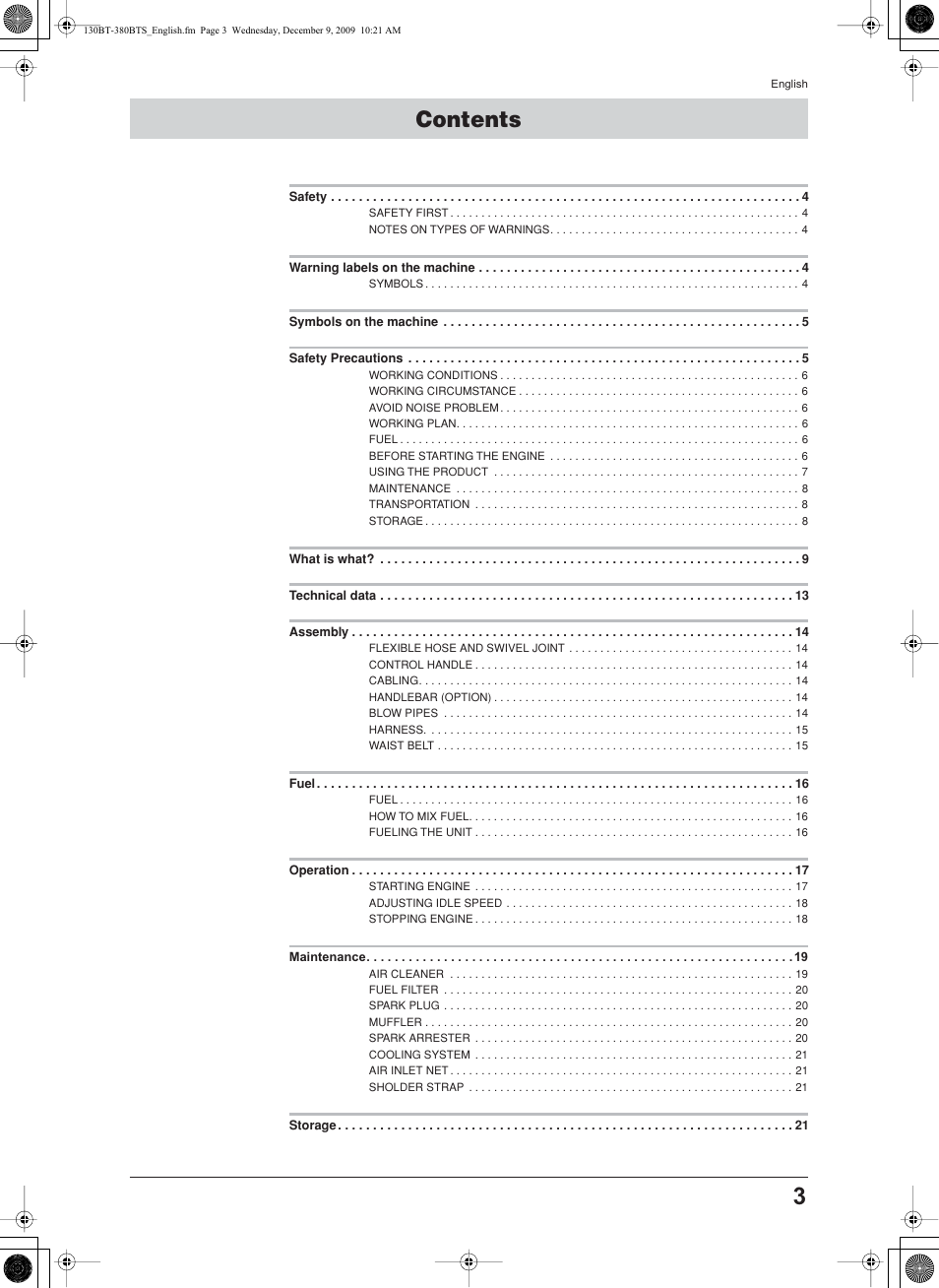 Husqvarna 130BT User Manual | Page 3 / 21