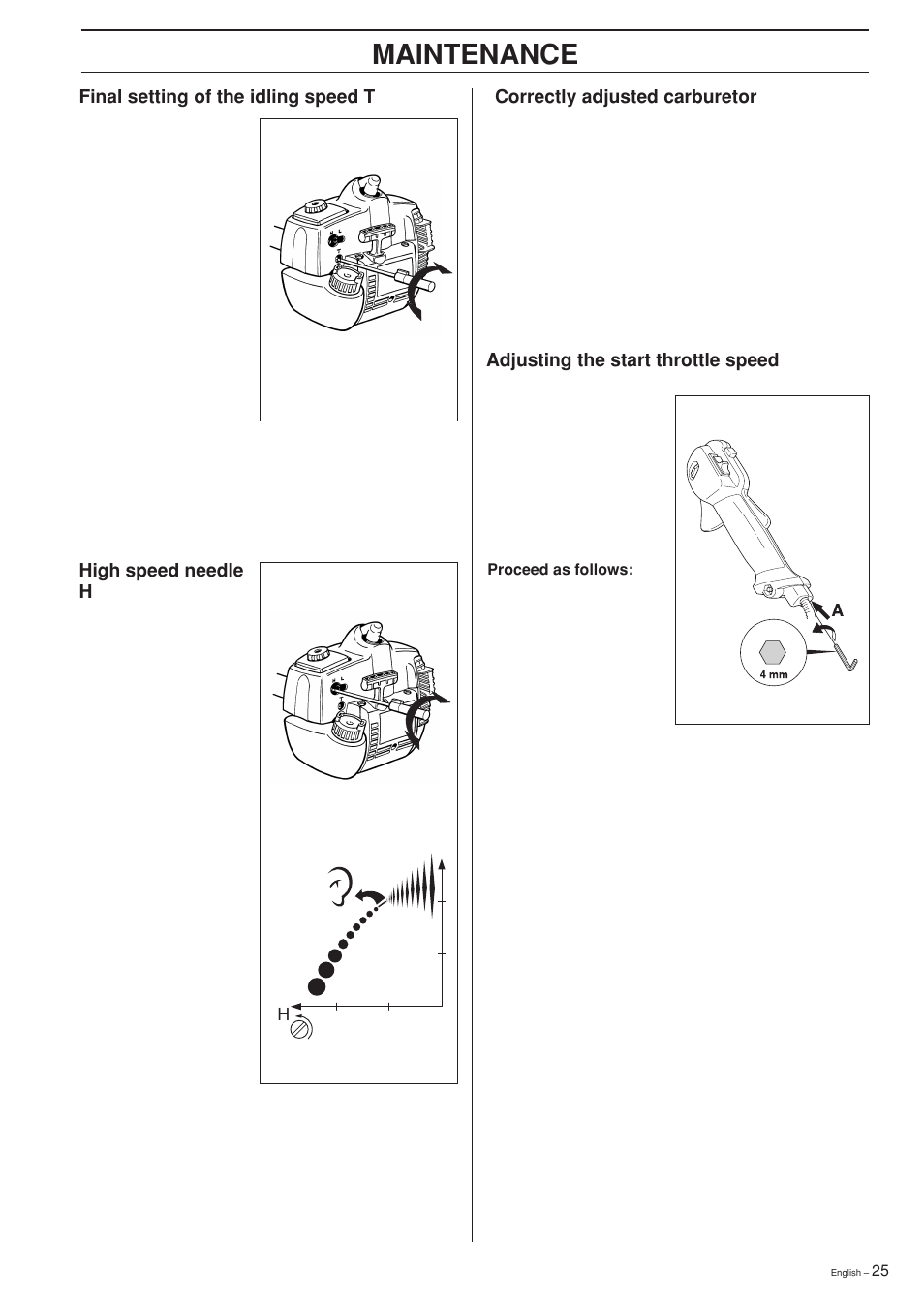Maintenance | Husqvarna 325RXT-Series User Manual | Page 25 / 44