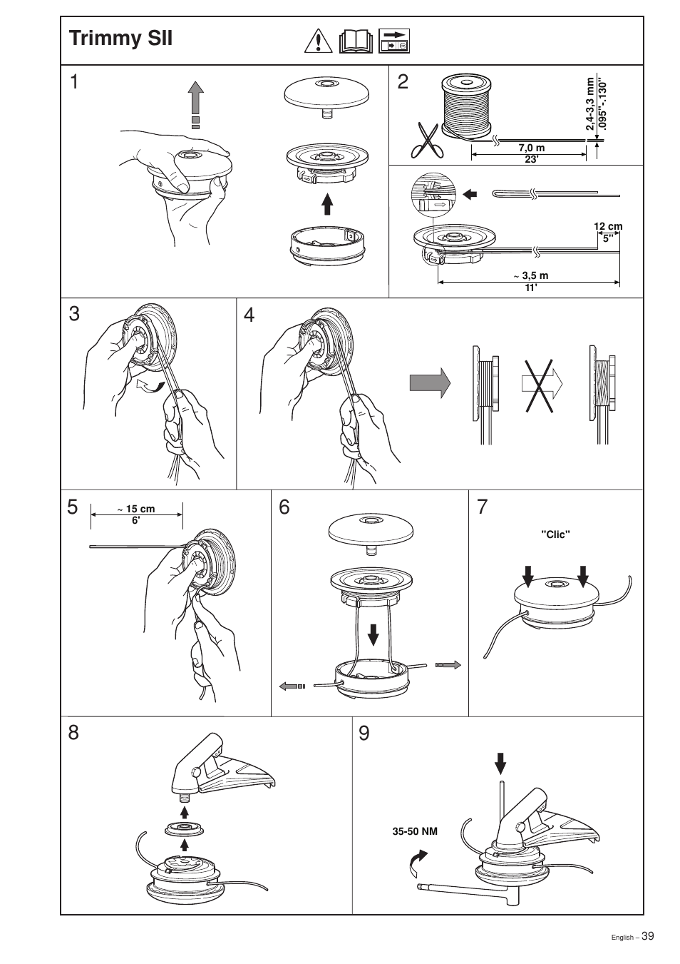 Trimmy sii | Husqvarna 325RXT-Series User Manual | Page 39 / 44