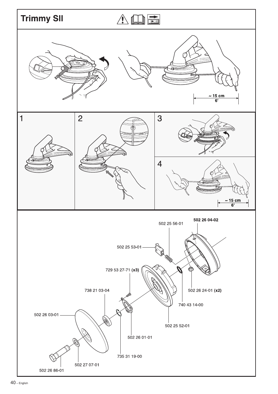 Husqvarna 325RXT-Series User Manual | Page 40 / 44