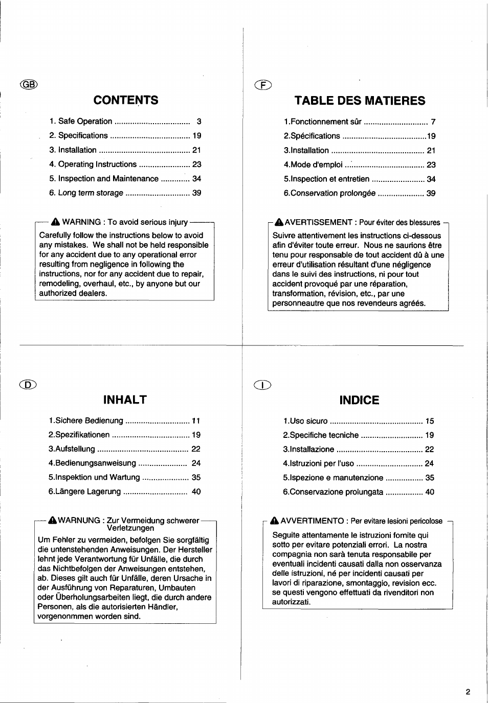 Husqvarna 26H User Manual | Page 3 / 41