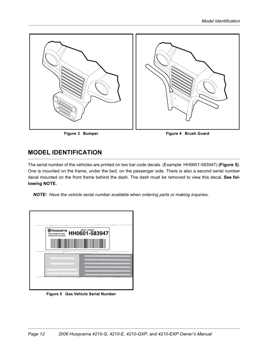 Model identification | Husqvarna HUV4210-EXP User Manual | Page 14 / 56