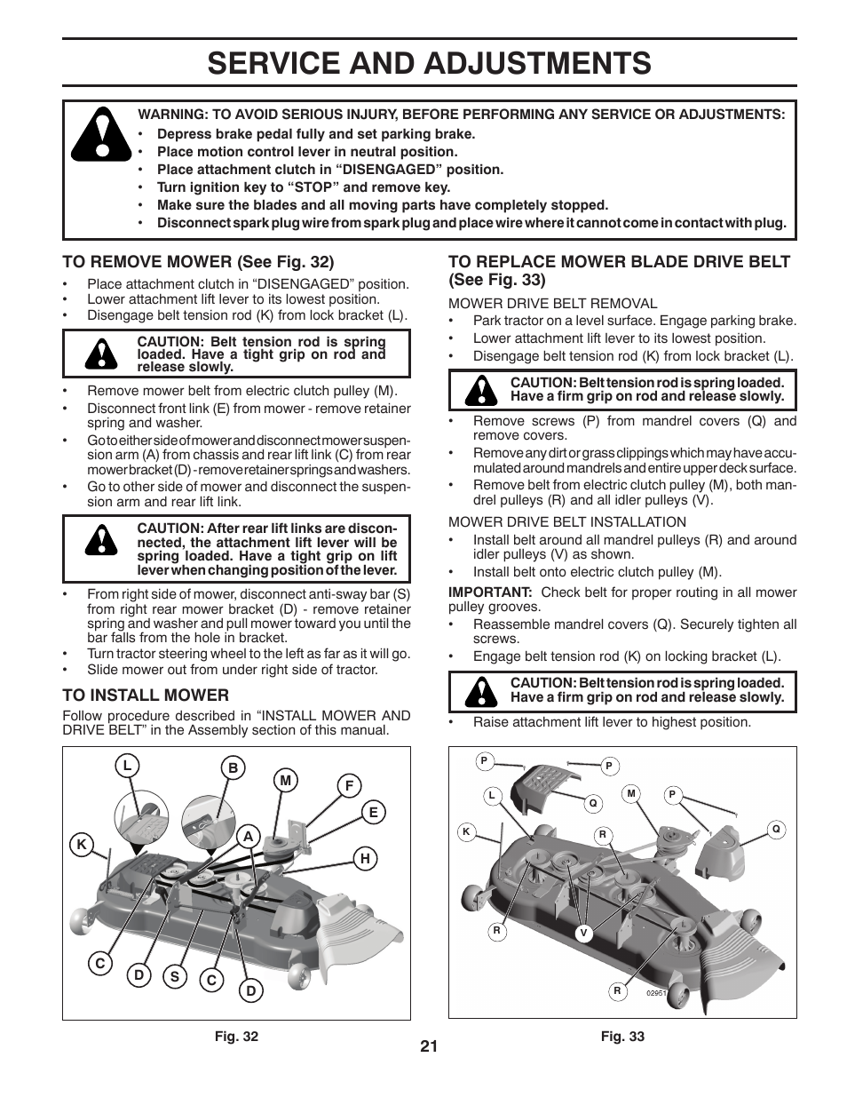 Service and adjustments | Husqvarna 96045002800 User Manual | Page 21 / 48