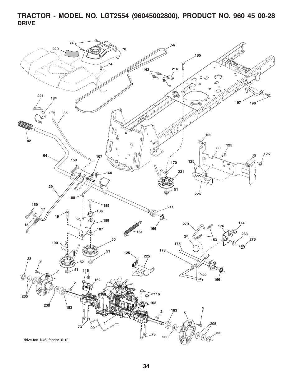 Drive | Husqvarna 96045002800 User Manual | Page 34 / 48