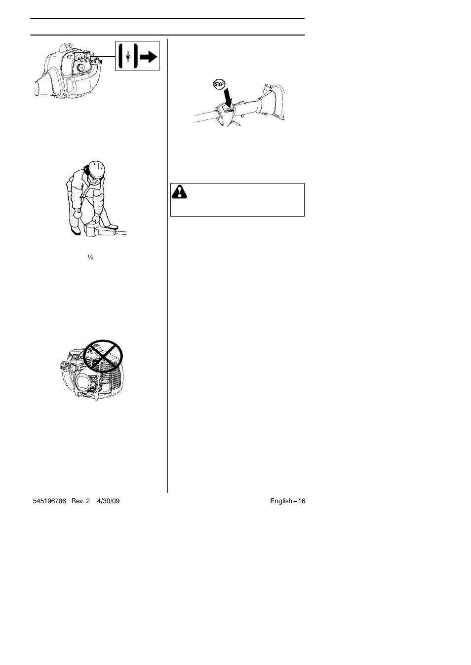Starting and stopping | Husqvarna 128RJ User Manual | Page 16 / 27