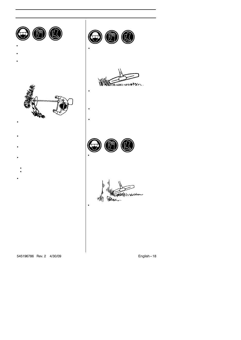 Working techniques | Husqvarna 128RJ User Manual | Page 18 / 27