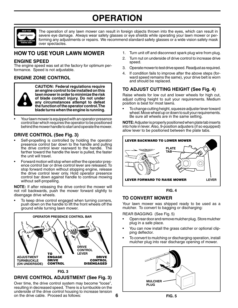 Operation, How to use your lawn mower | Husqvarna 917.37535 User Manual | Page 6 / 20