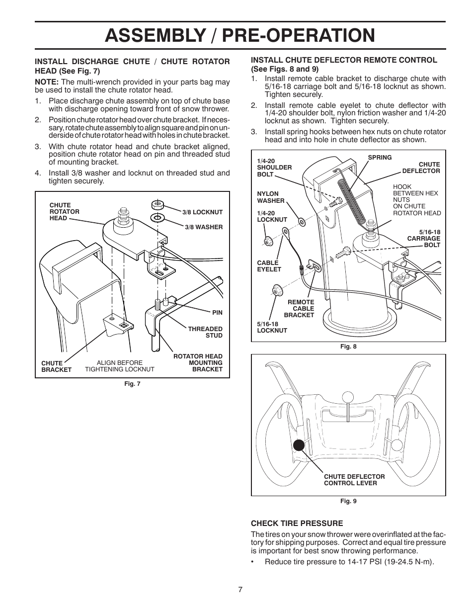 Assembly / pre-operation | Husqvarna 1130SB-XLSB User Manual | Page 7 / 40