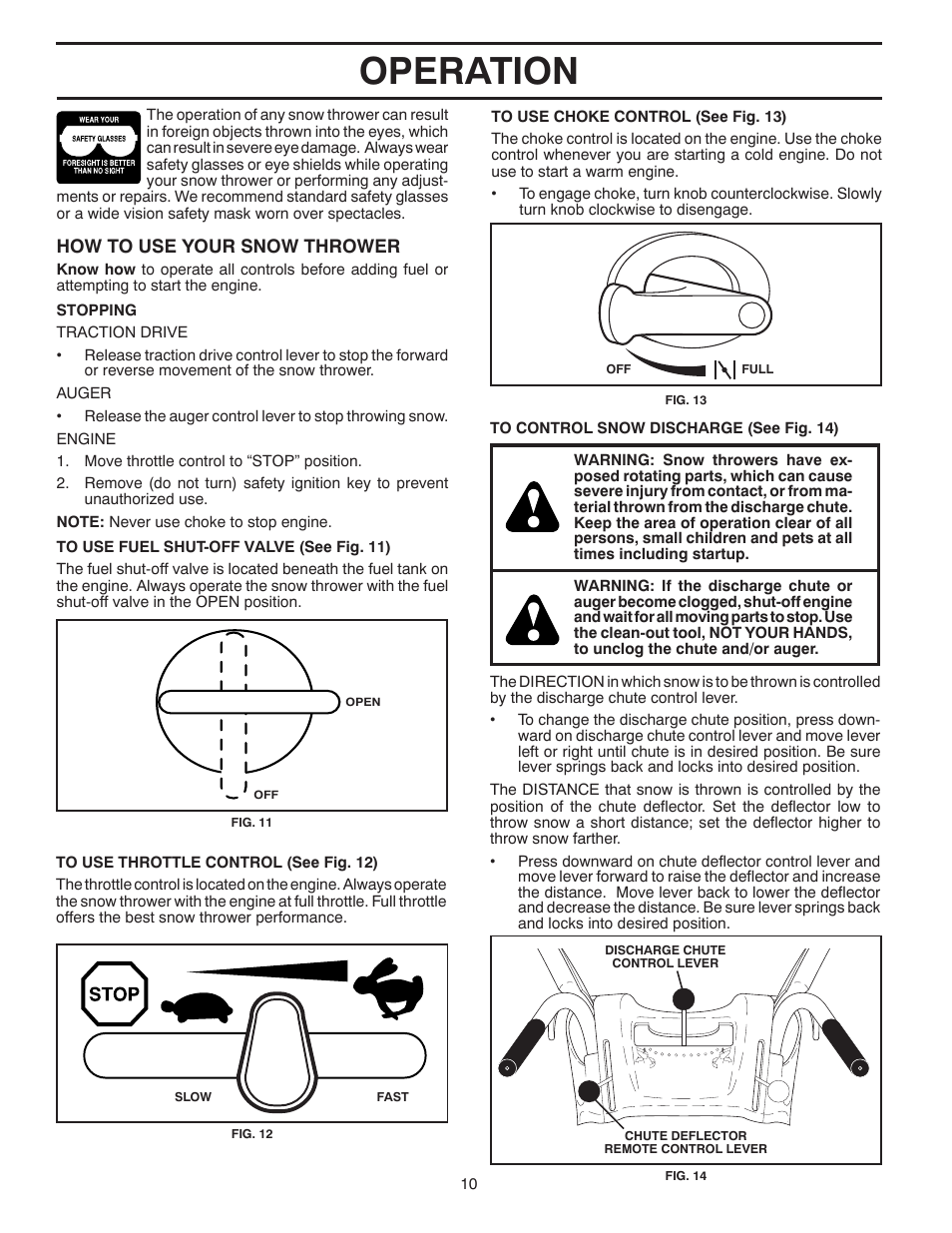Operation | Husqvarna 16530-XLS User Manual | Page 10 / 28