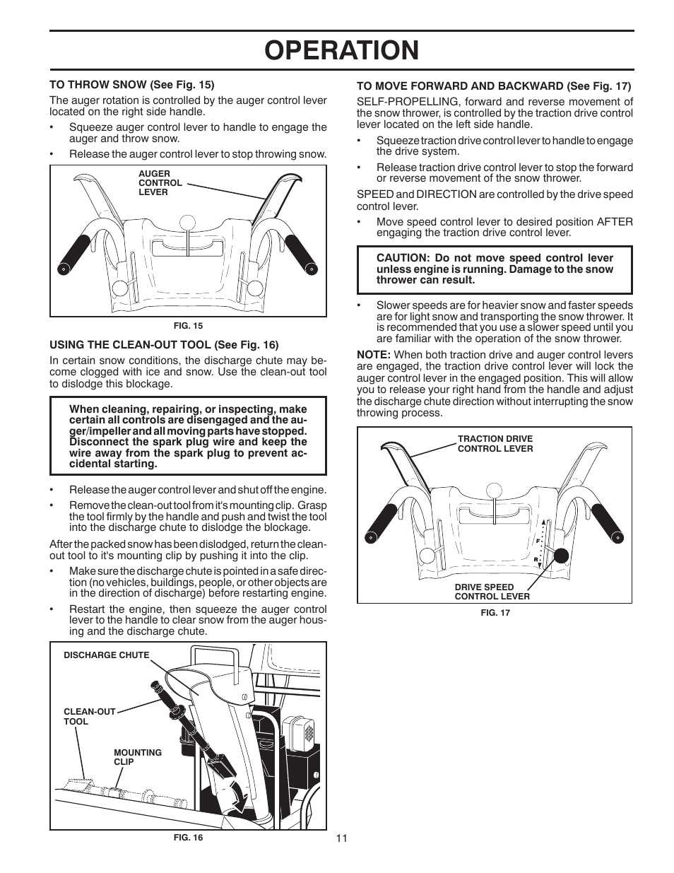 Operation | Husqvarna 16530-XLS User Manual | Page 11 / 28