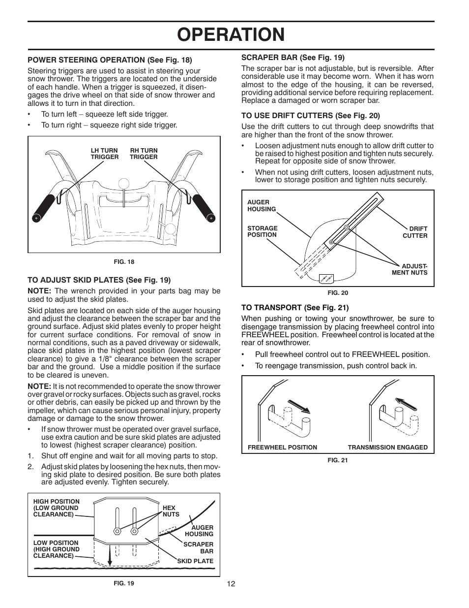 Operation | Husqvarna 16530-XLS User Manual | Page 12 / 28