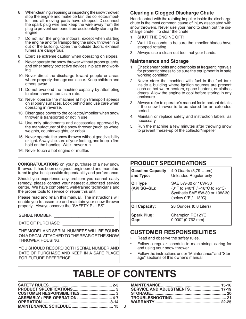 Husqvarna 16530-XLS User Manual | Page 3 / 28