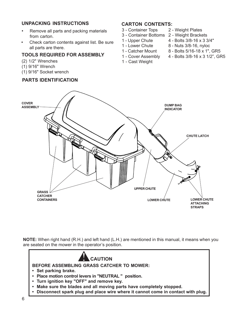 Carton contents | Husqvarna 968999515 User Manual | Page 6 / 17