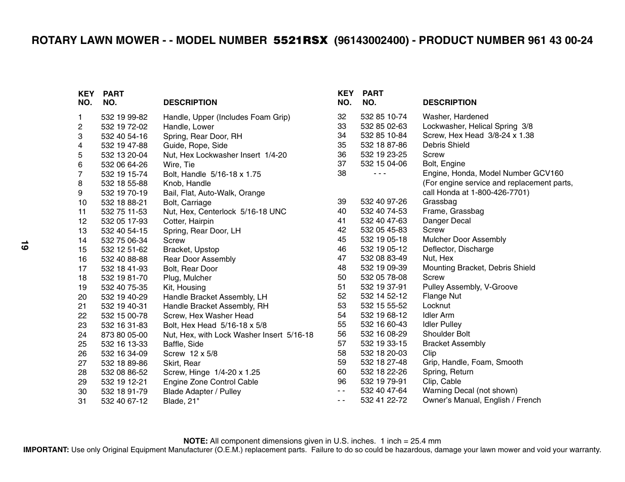 Husqvarna 5521RSX User Manual | Page 19 / 22