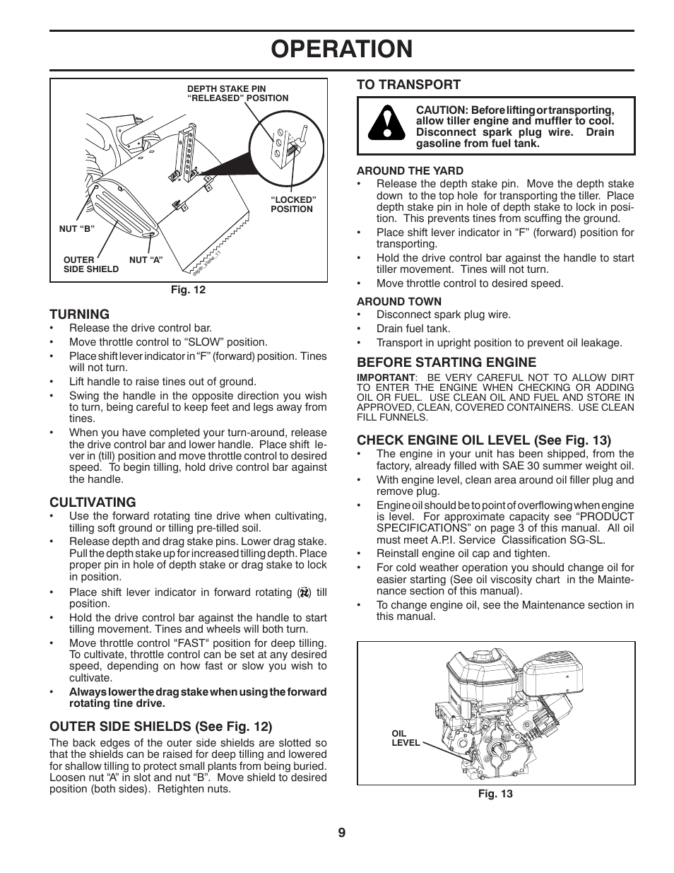 Operation | Husqvarna DRT900E User Manual | Page 9 / 28