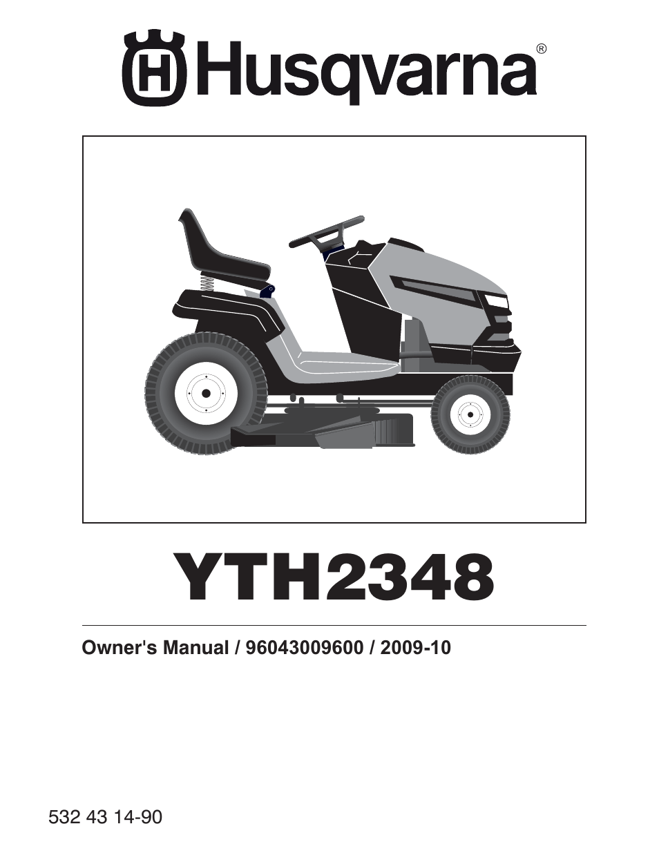 Husqvarna 532 43 14-90 YTH2348 User Manual | 44 pages