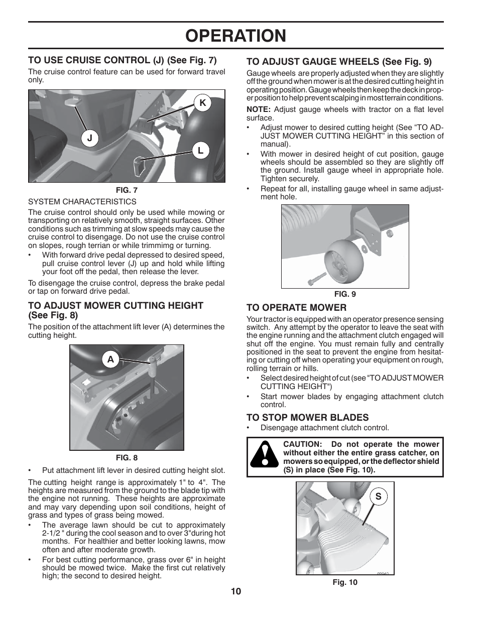 Operation | Husqvarna 532 43 14-90 YTH2348 User Manual | Page 10 / 44