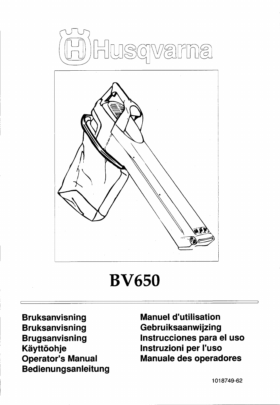 Husqvarna BV650 User Manual | 27 pages