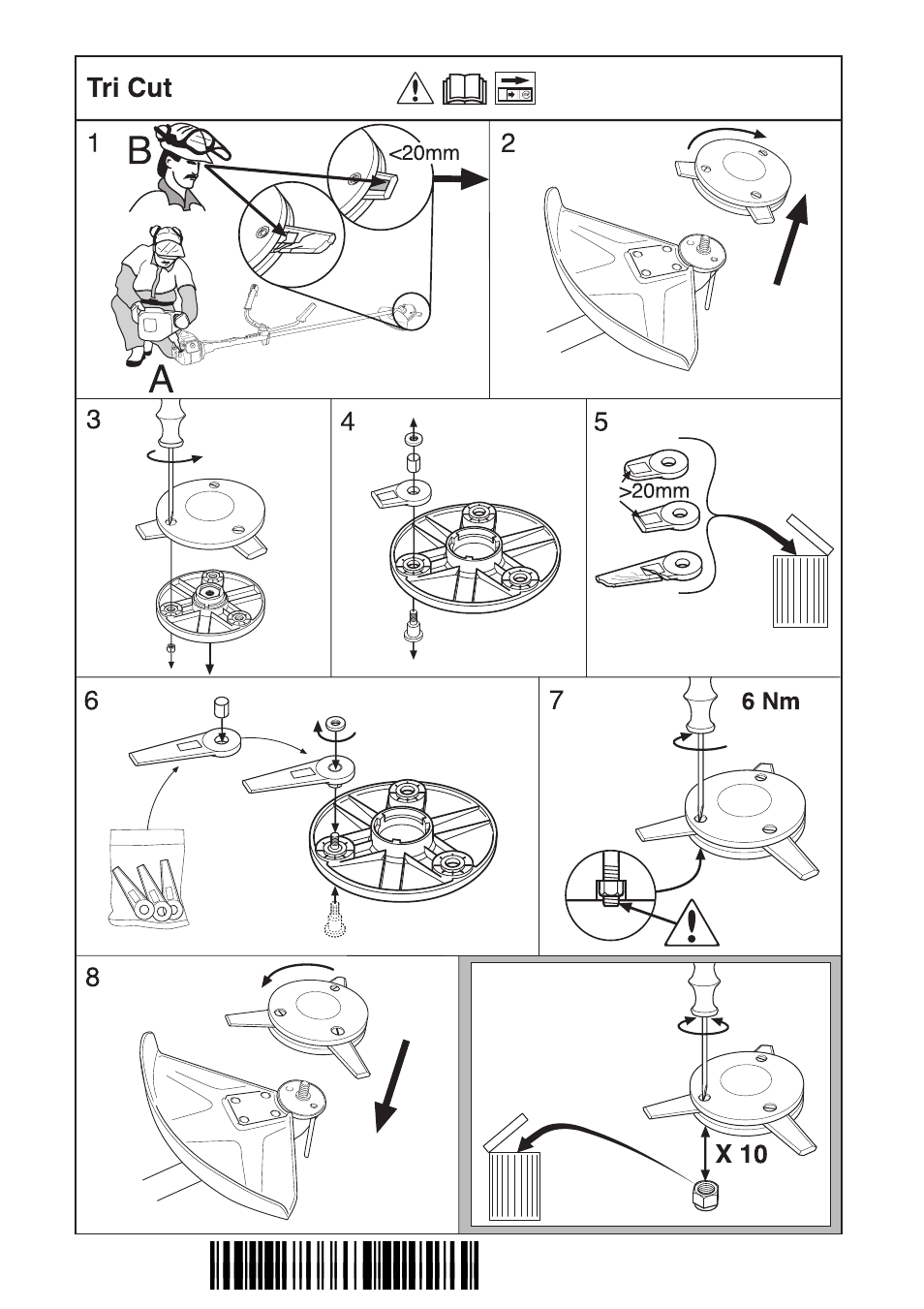 Tri cut | Husqvarna 326Lx User Manual | Page 38 / 40