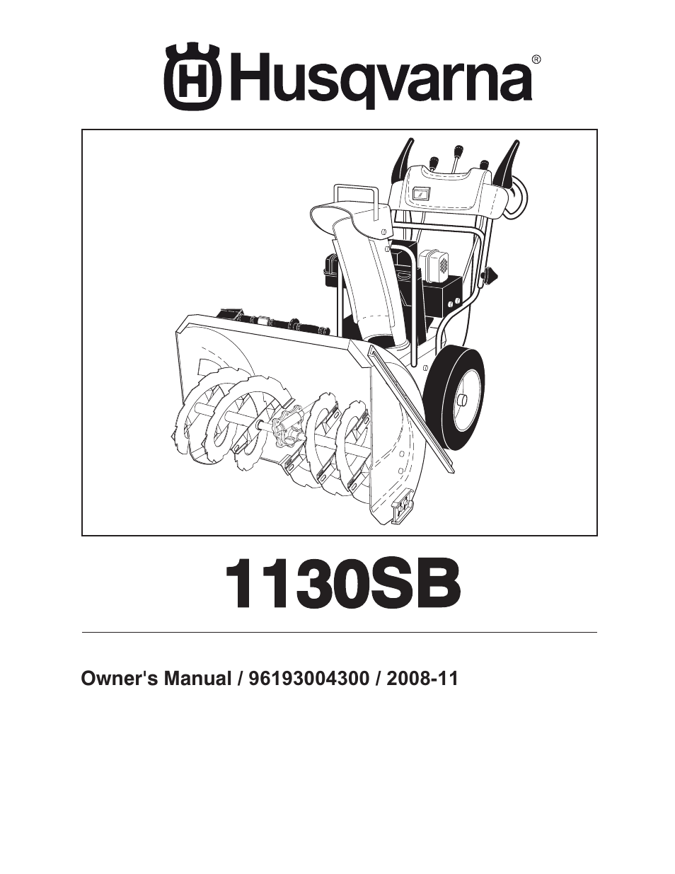 Husqvarna 1130SB User Manual | 40 pages