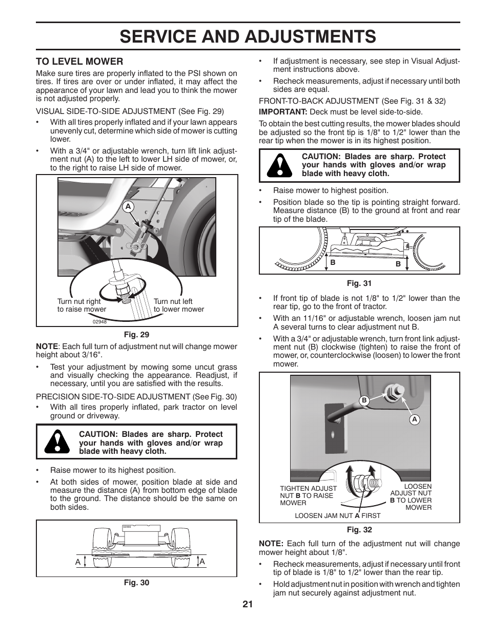 Service and adjustments | Husqvarna 917.2896 User Manual | Page 21 / 52