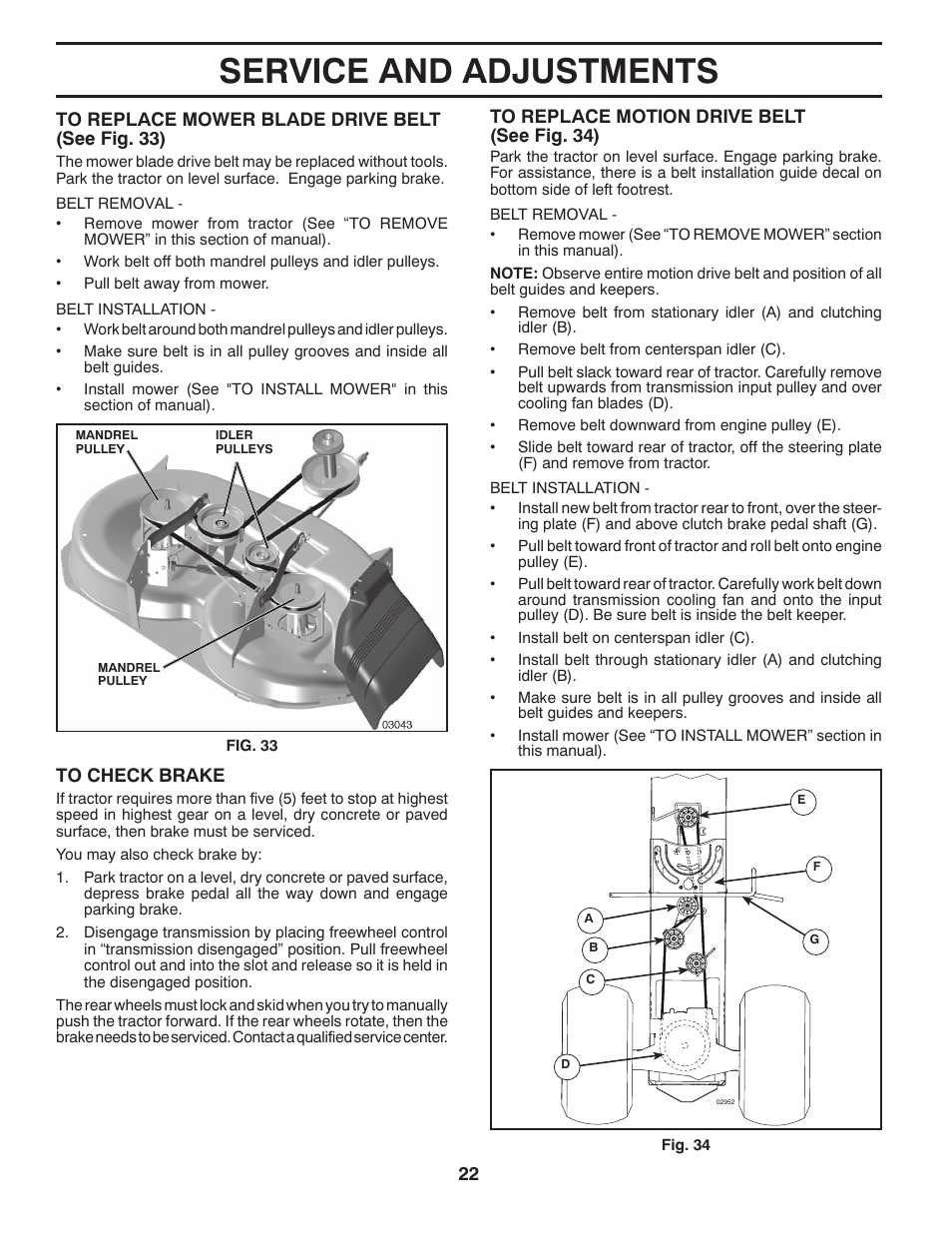 Service and adjustments | Husqvarna 917.2896 User Manual | Page 22 / 52