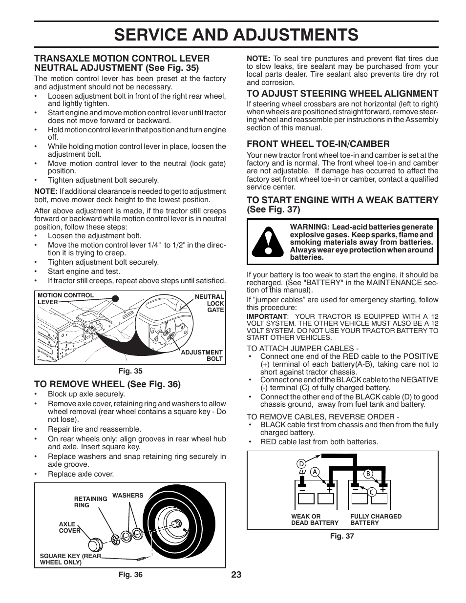 Service and adjustments | Husqvarna 917.2896 User Manual | Page 23 / 52