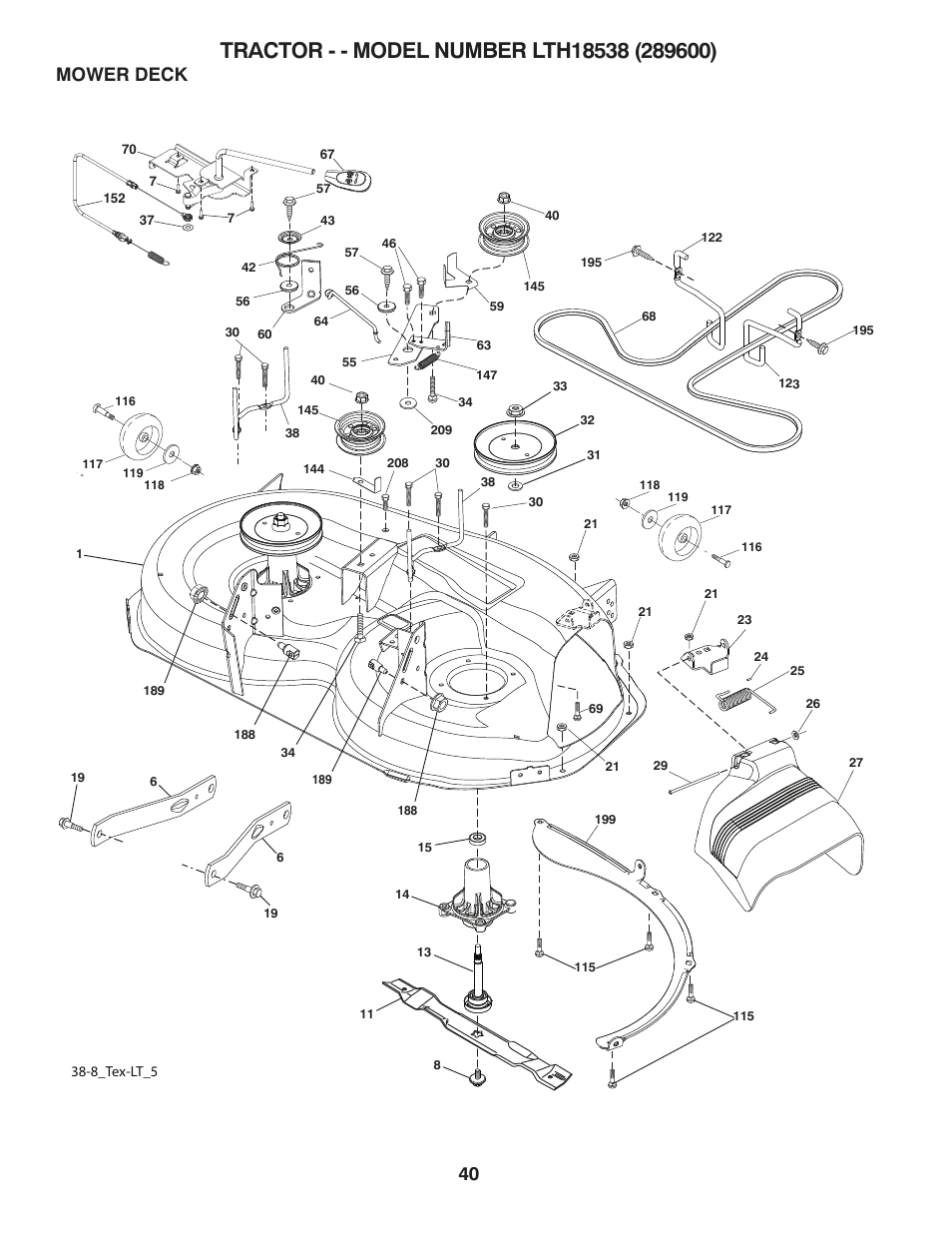 Mower deck | Husqvarna 917.2896 User Manual | Page 40 / 52