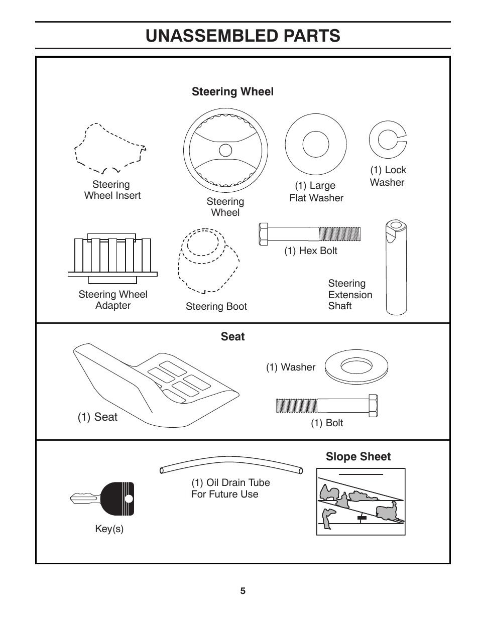 Unassembled parts | Husqvarna 917.2896 User Manual | Page 5 / 52