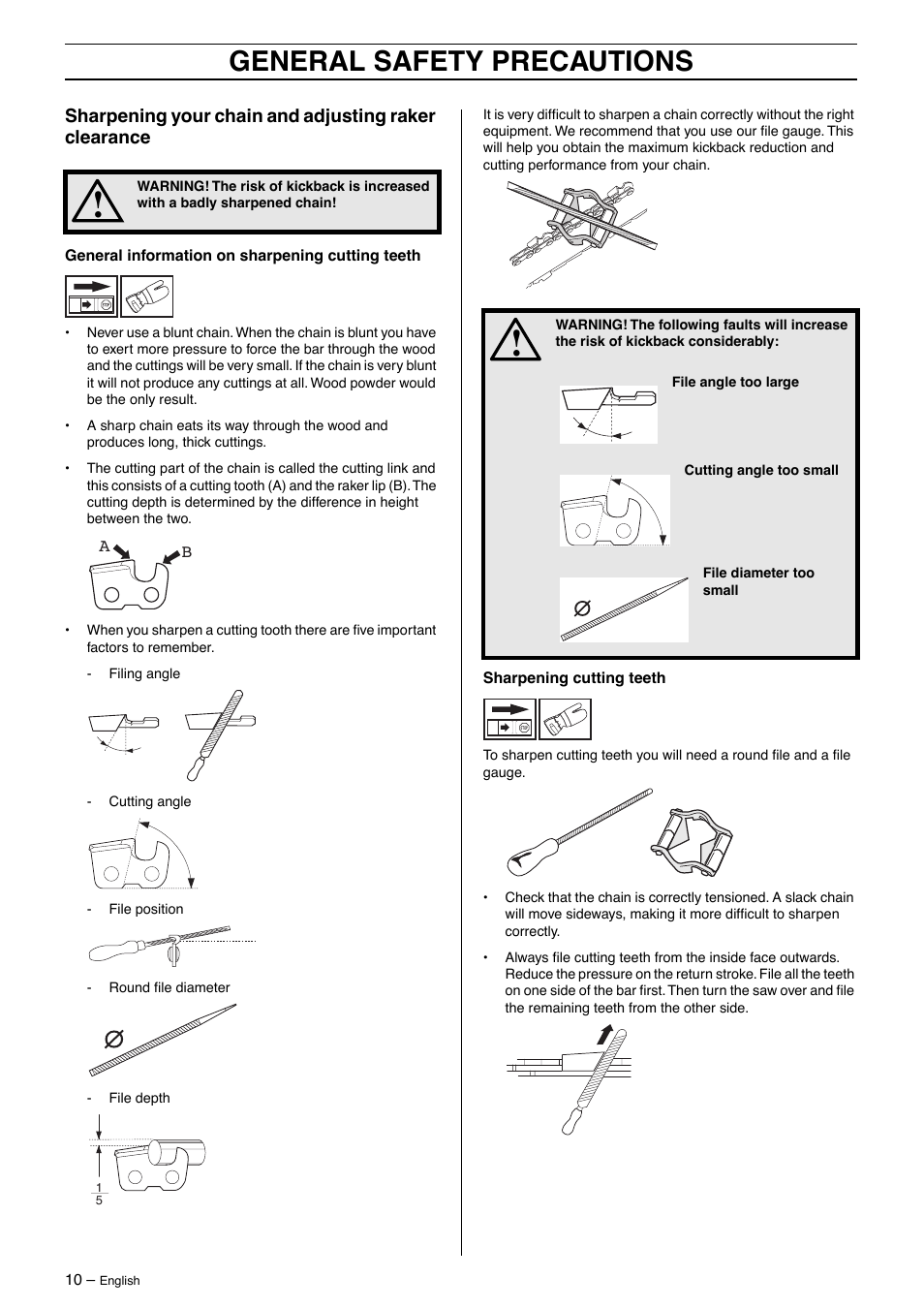 General safety precautions | Husqvarna 323P4 User Manual | Page 10 / 32